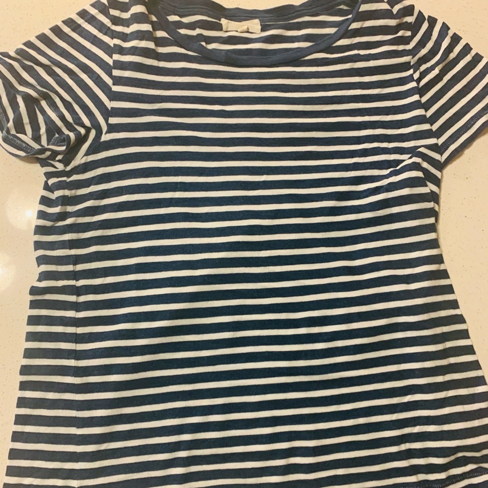 Aritzia - Blue and White Stripped T-Shirt